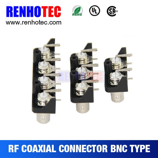 R_A Female PCB BNC Patch Panel 2 3 4 in Row BNC Connectors